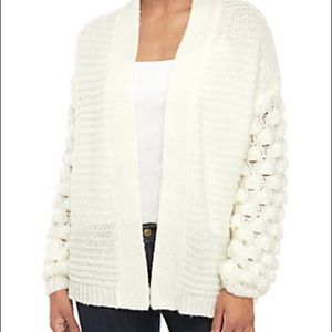 bubble sleeve cardigan